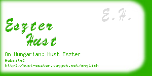 eszter hust business card